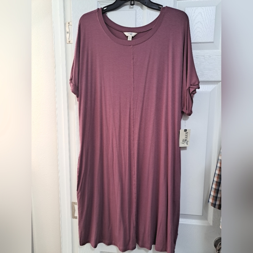 Terra & Sky Dress with Pockets